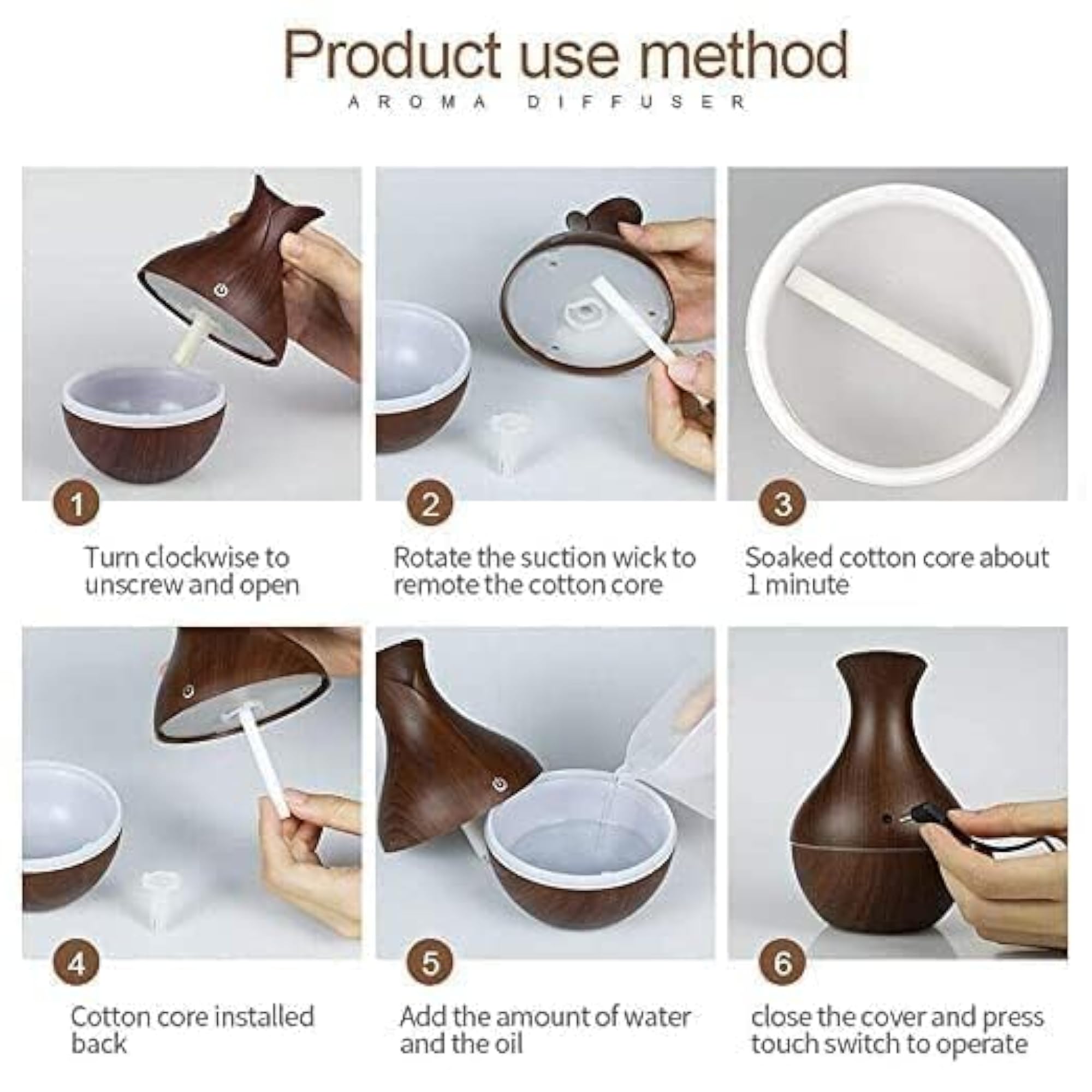 2 in 1 Pot-Shaped Cool Mist Humidifier & Essential Oil Diffuser